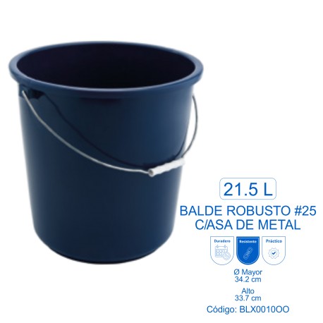 BALDE ROBUSTO 25 C/ASA DE METAL